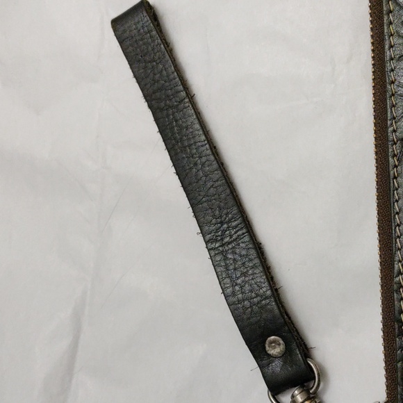 Patricia Nash Black Embossed Leather Wristlet 91/2x5 inch size. Like new - Picture 2 of 6